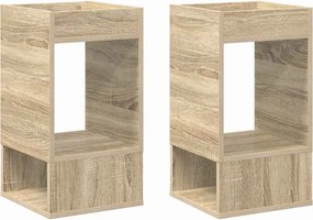 vidaXL End Table 2 pcs Δρύς Sonoma 30 x 30 x 56 εκ. Επεξεργασμένο ξύλο