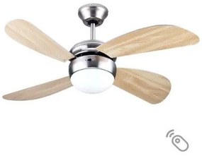 Ανεμιστήρας Οροφής Φ106 AC 50W 02-00157 Monica E27 Νίκελ Ματ LINEME-02-00157-Νίκελ Ματ 02-00157
