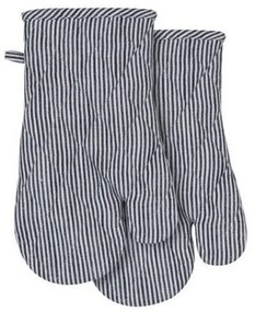 Γάντια Κουζίνας Navy Lina Stripe (Σετ 2Τμχ) 48317 18x33cm Dark Blue-White Ladelle Cotton