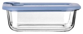 ESTIA ΦΑΓΗΤΟΔΟΧΕΙΟ COLORSEAL ΓΥΑΛΙΝΟ 370ml 16.3x12.3x6.2cm ΜΕ ΚΑΠΑΚΙ ΣΙΛΙΚΟΝΗΣ ΜΠΛΕ