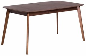 Τραπέζι Berwyn 907, Σκούρο ξύλο, 75x90x150cm, 32 kg, Επιμήκυνση, Ινοσανίδες μέσης πυκνότητας, Ξύλο, Ξύλο: Καουτσούκ | Epipla1.gr