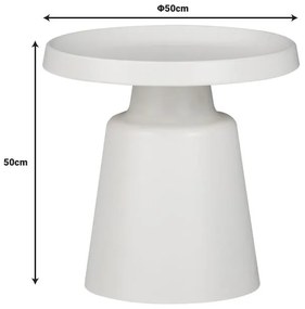 Βοηθητικά τραπέζια Ginoze Inart cappuccino μέταλλο 2τεμ 70x70x40 εκ.