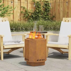 vidaXL Φωτιά Καφέ 38 x 38 x 51 cm Ατσάλι σκληρυθέν στον αέρα
