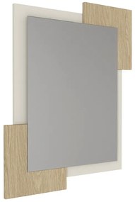 Καθρέπτης τοίχου Selinos Μegapap χρώμα sandstone - rota oak 65x2,2x85εκ.
