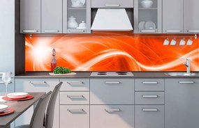 Αυτοκόλλητη φωτοταπετσαρία για κουζίνα πορτοκαλί αφηρημένη - 260x60