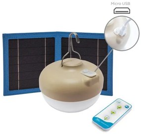Λαμπτήρας Ηλιακός Επαναφορτιζόμενος LED 3000K Cherry New Garden-LUMCHS011BEWLNW-Μπεζ LUMCHS011BEWLNW