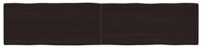 vidaXL Επιφ Τραπεζιού Αν Καφέ 180x40x(2-4)εκ.Ακατέργ. Μασίφ Ξύλο Δρυός