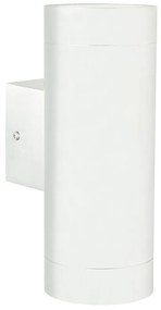 Φωτιστικό Τοίχου Tin Maxi Double 21519901 12,5x19cm 2xGU10 35W IP54 White Nordlux Μέταλλο,Γυαλί