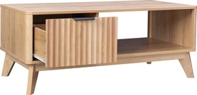 Τραπέζι σαλονιού Hamea pakoworld mdf σε φυσική απόχρωση 110x55,2x45εκ