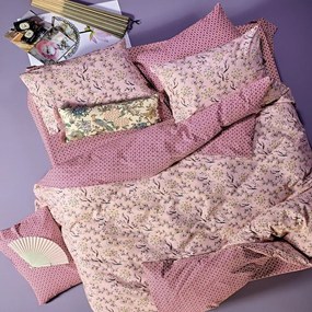 Πάπλωμα Clementine 18 Pink-Beige Kentia Queen Size 220x240cm 100% Βαμβάκι