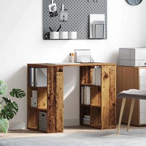 vidaXL Γραφείο με ράφι Παλιό Ξύλο 90 x 50 x 75 εκ. Επεξεργασμένο ξύλο