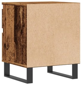 Κομοδίνα 2 τεμάχια Παλιό ξύλο 40x35x50 cm Κατασκευασμένο ξύλο - Καφέ