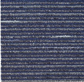 vidaXL Πλακάκι Χαλιού Ραβδωτό Μπλε 50 x 50 cm 4 τμχ.