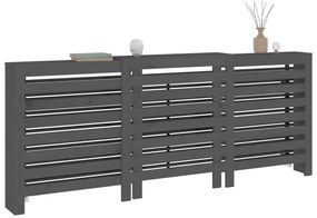 vidaXL Κάλυμμα Καλοριφέρ Γκρι 210x21x85 εκ. από Μασίφ Ξύλο Πεύκου