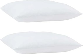 vidaXL Μαξιλάρι με μαξιλάρι Λευκό Βαμβάκι και Πολυεστέρας