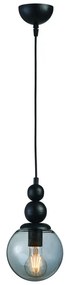 Arkolight Μοντέρνο Φωτιστικό Κρεμαστό Φ16xY120cm Μαύρο-Φιμέ Κ351-3/16