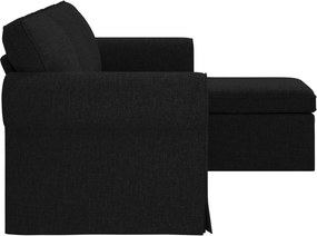 vidaXL Καναπές Μαύρο 215 x 138 x 80 εκ ύφασμα
