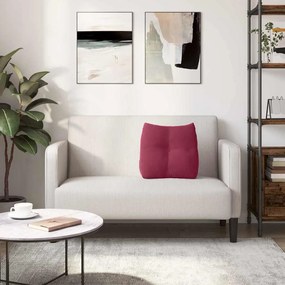 vidaXL Μαξιλάρι Πλάτης Κόκκινο 45 x 24 x 50 εκ Βελούδο