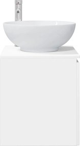 vidaXL Επιτοίχια Λεκάνη Έπιπλο Λευκό 49,5 x 44,5 x 65 εκ