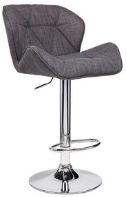 Σκαμπό Comfort Fabric Γκρι 53 x 52 x 91-111