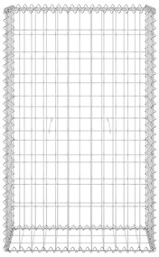 vidaXL Συρματοκιβώτιο Τοίχος 60x30x100 εκ. Γαλβαν. Χάλυβας + Καλύμματα