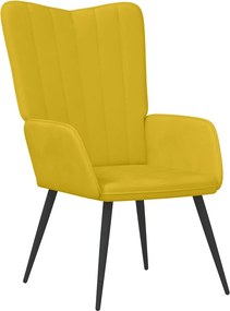 vidaXL Πολυθρόνα Relax Κίτρινο Μουσταρδί Βελούδινη