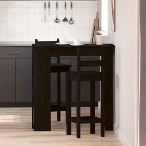 vidaXL Τραπέζι μπαρ Μαύρη δρυς 102 x 50 x 103.5 εκ. Επεξεργασμένο ξύλο