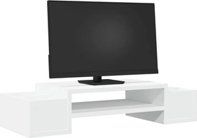 vidaXL Βάση Οθόνης με Αποθ. Λευκή 70x27x15 εκ. Επεξεργασμένο Ξύλο