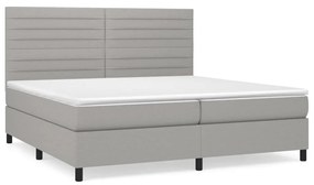 ΚΡΕΒΑΤΙ BOXSPRING ΜΕ ΣΤΡΩΜΑ ΑΝΟΙΧΤΟ ΓΚΡΙ 200X200 ΕΚ. ΥΦΑΣΜΑΤΙΝΟ 3141881