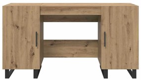 vidaXL Γραφείο artisan δρυς 140 x 50 x 75 εκ. Επεξεργασμένο ξύλο
