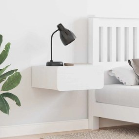 vidaXL Κομοδίνο 2 pcs Λευκό 39 x 34 x 16.5 εκ. Μασίφ ξύλο πεύκου