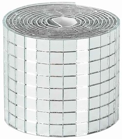 vidaXL Μωσαϊκό Καθρέπτη Γεωμετρικό 12 pcs Ασημί 100 x 4 εκ. Γυαλί