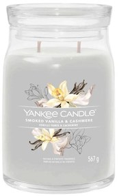 Αρωματικό Κερί Signature Smoked Vanilla &amp; Cashmere Large 1629989E 9,3x15,7cm Grey Yankee Candle