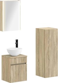 vidaXL Σετ Επίπλων Μπάνιου 4 pcs Sonoma Δρυς