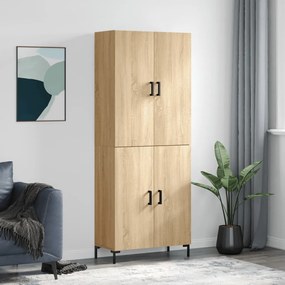 vidaXL Ντουλάπι Sonoma δρυς 69,5 x 34 x 180 εκ. από Επεξεργασμένο Ξύλο