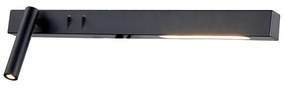 Φωτιστικό Τοίχου-Απλίκα Led Black 60cm VK/04230/B/W/60 VKLed Aluminium