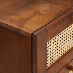 vidaXL Πλαϊνό γραφείο με συρτάρι Καφέ 40 x 33.5 x 75 εκ