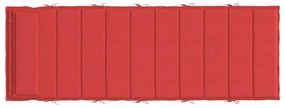 vidaXL Μαξιλάρι Ξαπλώστρας Κόκκινο 180x60x4 εκ. από Ύφασμα Oxford