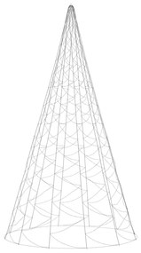 vidaXL Χριστουγ. Δέντρο για Ιστό Σημαίας 3000 LED Ψυχρό Λευκό 800 εκ.