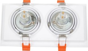 Σποτ Χωνευτό Κινητό Διπλό GU10/MR16 GR606021 DOS Μαύρο