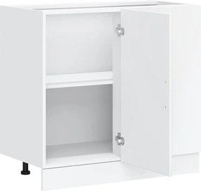 vidaXL ντουλάπι βάσης κουζίνας Kalmar Λευκό από Επεξεργασμένο Ξύλο