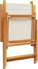 vidaXL Σετ Τραπεζαρίας Κήπου 7 τεμ. Κρεμ Ύφασμα/Μασίφ Πεύκου