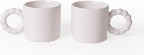 Stewehome Σετ 2 τεμαχίων κεραμικά φλιτζάνια 8 cm 260 ml μοντέρνου στυλ Λευκό
