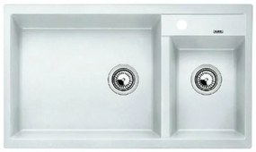 Blanco Metra 9 White SILGRANIT™ PuraDur™ Γρανιτένιος Νεροχύτης Ένθετος με 2 Γούρνες 86x50cm