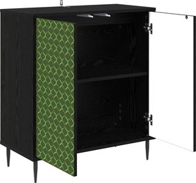 vidaXL Πλαϊνό γραφείο GELEEN Μαύρη Δρυς 69 x 33 x 76 εκ.