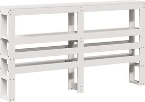 vidaXL Σκελετός Κρεβ. Χωρίς Στρώμα Λευκό 140x200 εκ Μασίφ Πεύκο