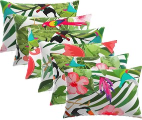 vidaXL Κάλυμμα Μαξιλαριού 6 pcs HEERLEN Πολύχρωμο 30 x 50 cm