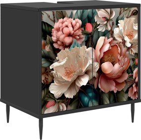 vidaXL Ντουλάπι Μπάνιου BORNE Μαύρη Δρυς 60 x 40 x 61 εκ