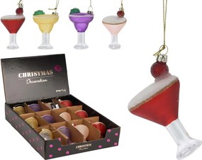 JK Home Décor - Στολίδι Margarita από Γυαλί 9cm 4Σχδ