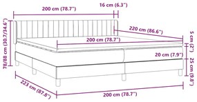 BOX SPRING ΚΡΕΒΑΤΙ ΜΕ ΣΤΡΩΜΑ ΑΝΟΙΧΤΟ ΓΚΡΙ 200X220 ΕΚ. ΒΕΛΟΥΔΙΝΟ 3318339